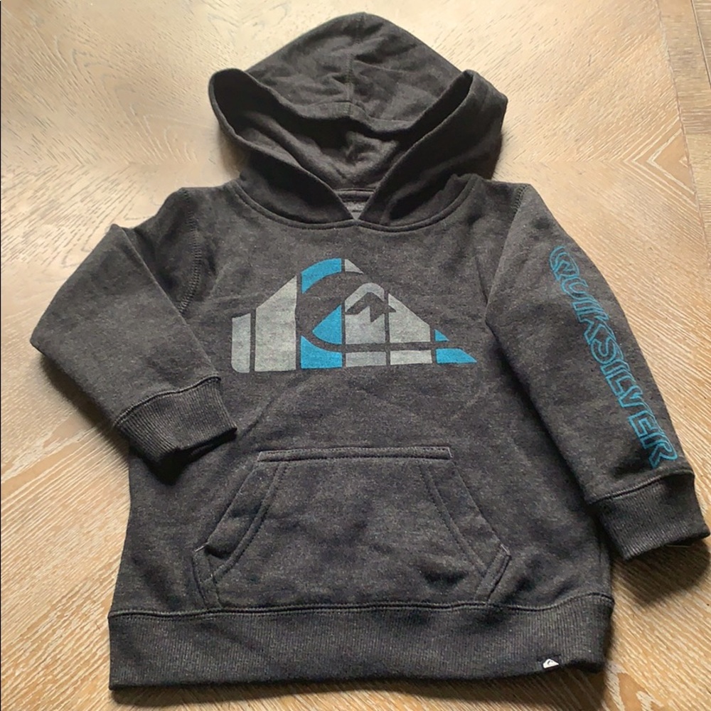 QUICKSILVER Heather Black Chopped Toddler Hoodie 24 M Boy